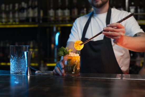 refreshing Cocktail with dried Garnishes
